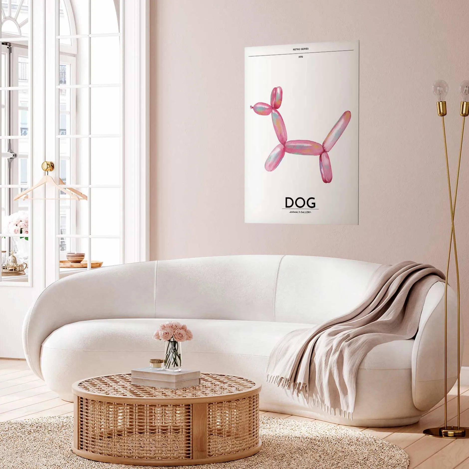 Poster 'Balloon Dog - Retro Color'