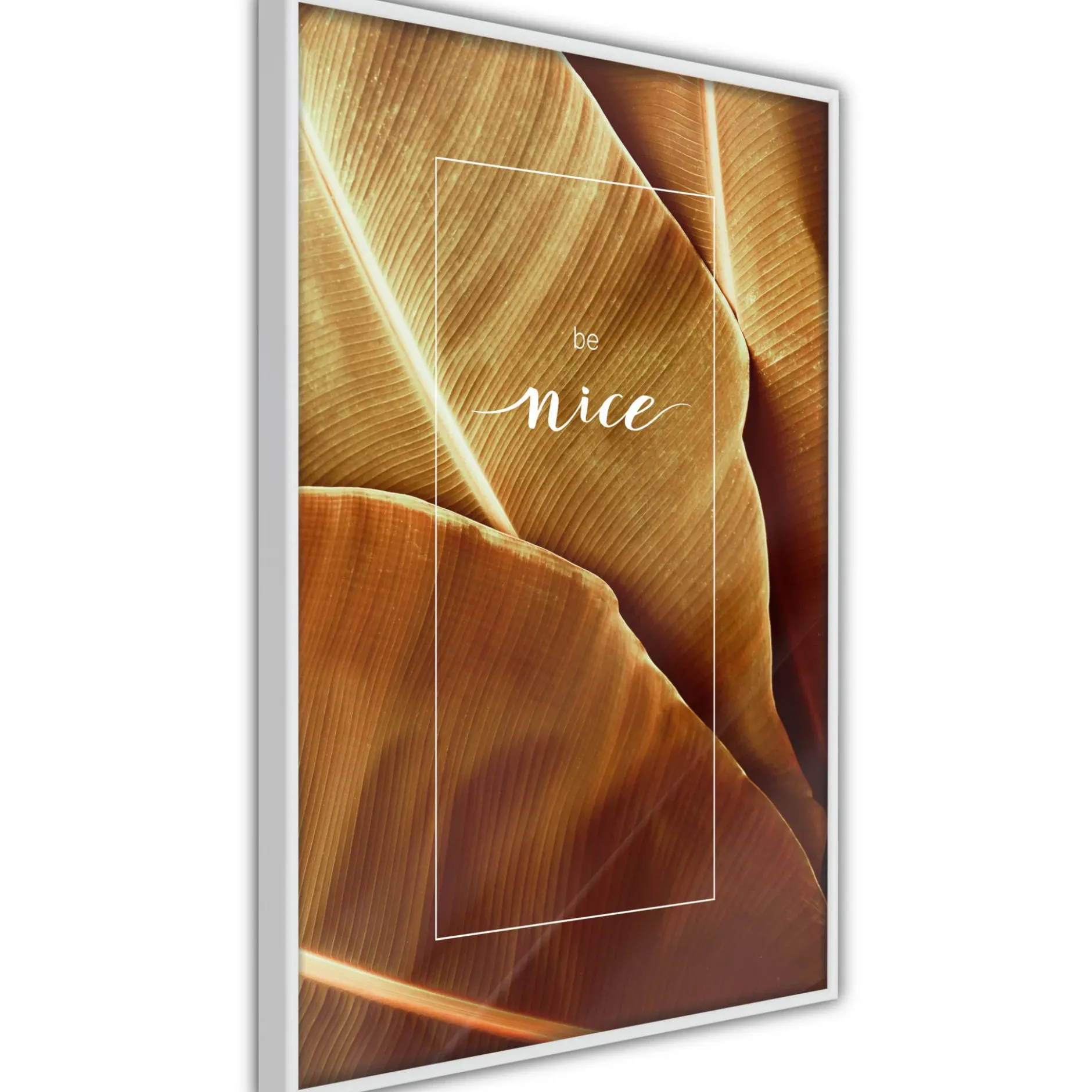Poster 'Banana Leaves with a Message (Sepia)'
