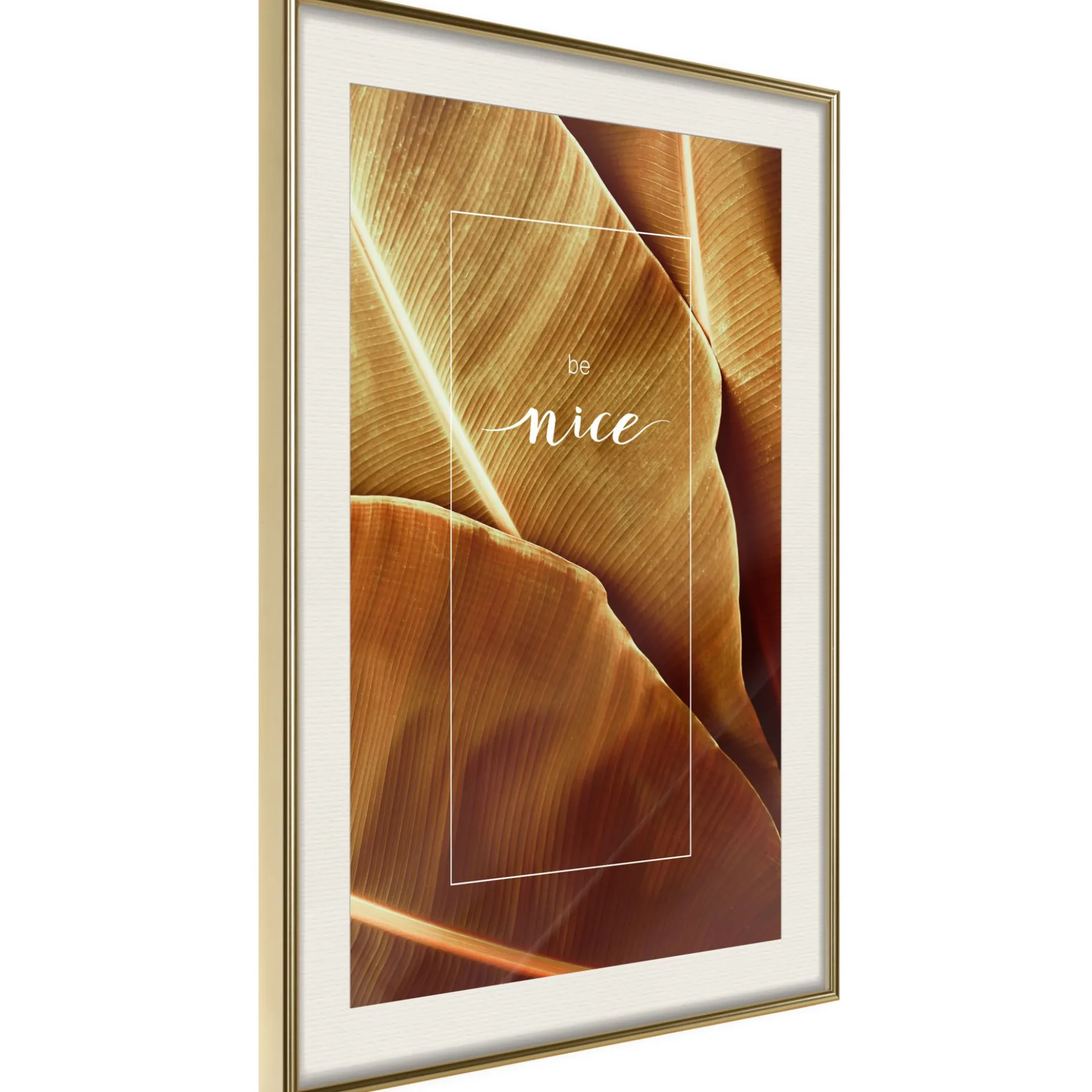 Poster 'Banana Leaves with a Message (Sepia)'