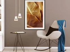 Poster 'Banana Leaves with a Message (Sepia)'
