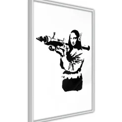 Poster 'Banksy Mona Lisa with Rocket Launcher'