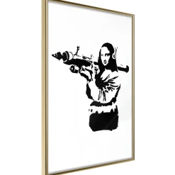Poster 'Banksy Mona Lisa with Rocket Launcher'