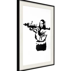 Poster 'Banksy Mona Lisa with Rocket Launcher'