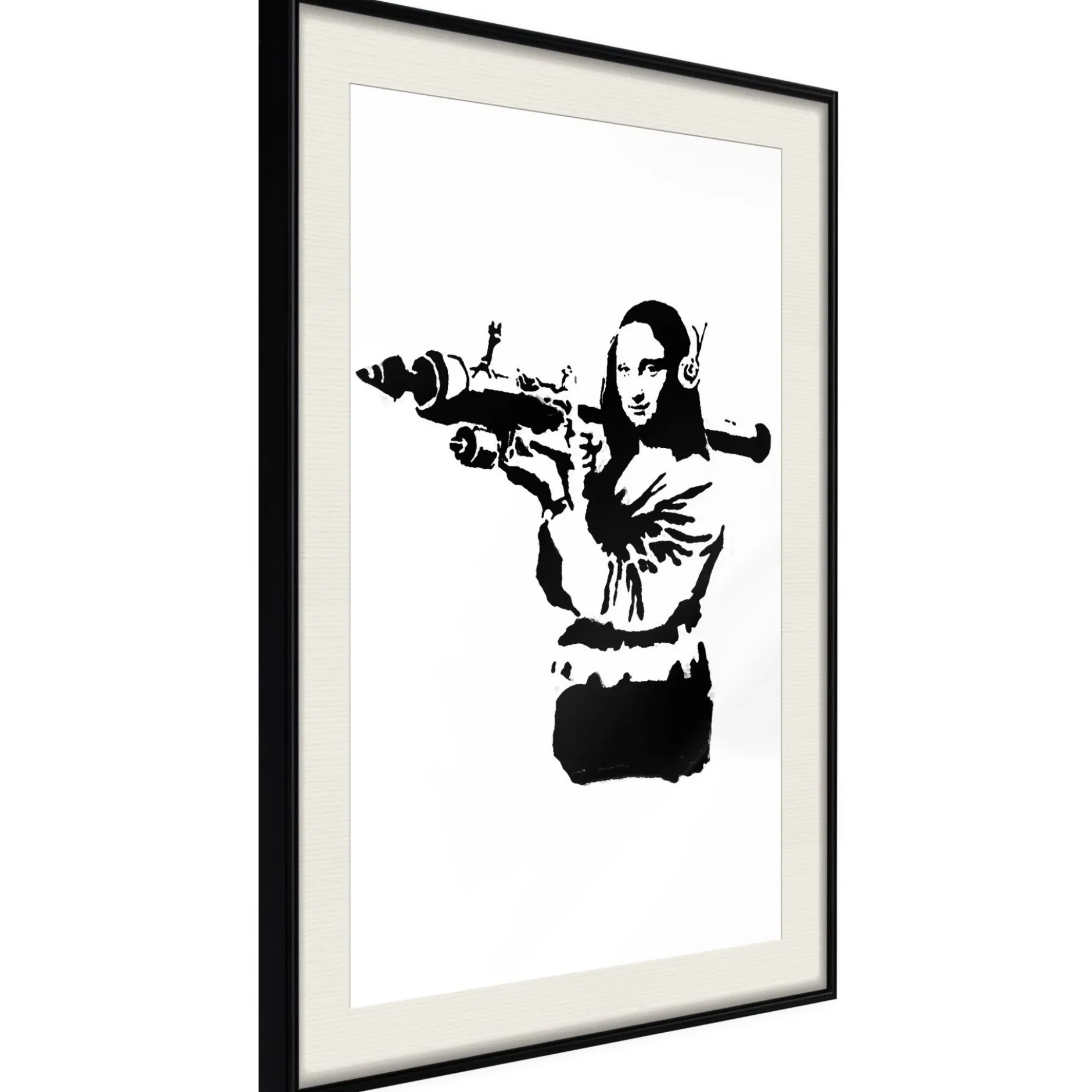 Poster 'Banksy Mona Lisa with Rocket Launcher'