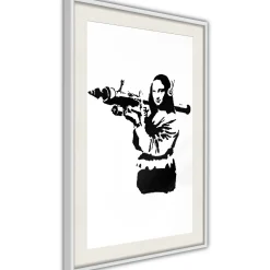 Poster 'Banksy Mona Lisa with Rocket Launcher'