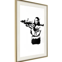 Poster 'Banksy Mona Lisa with Rocket Launcher'