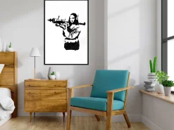 Poster 'Banksy Mona Lisa with Rocket Launcher'