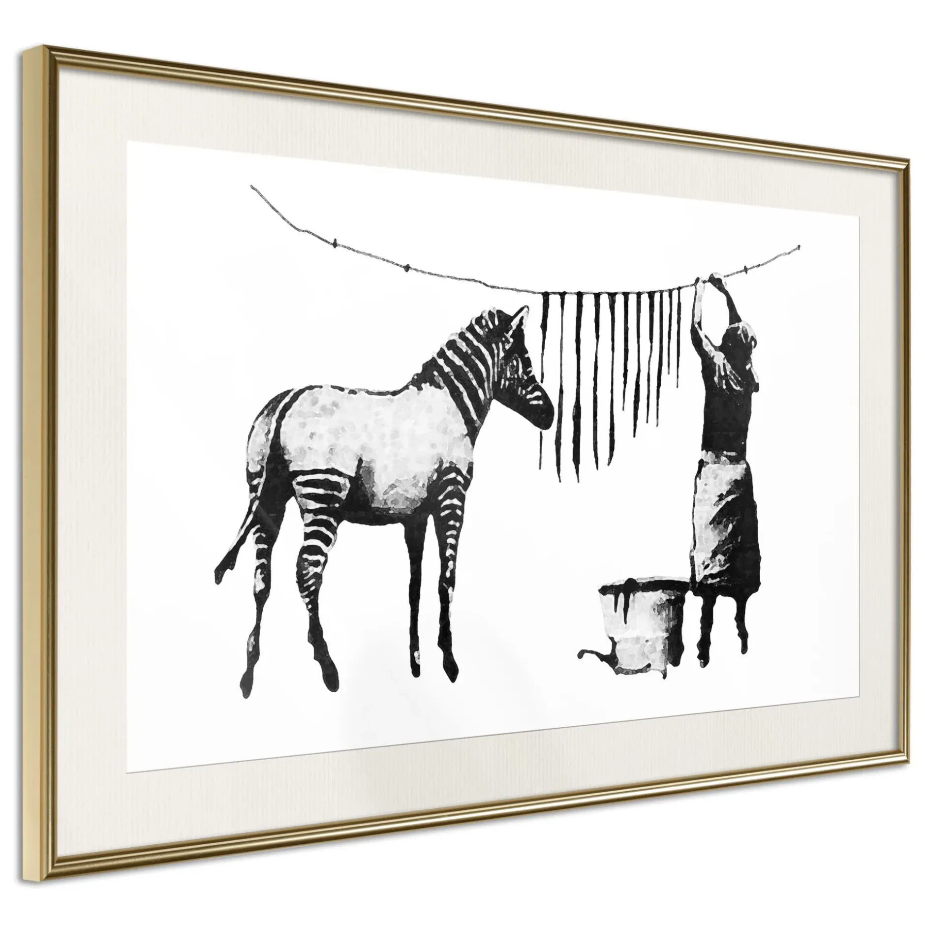 Poster 'Banksy: Washing Zebra'