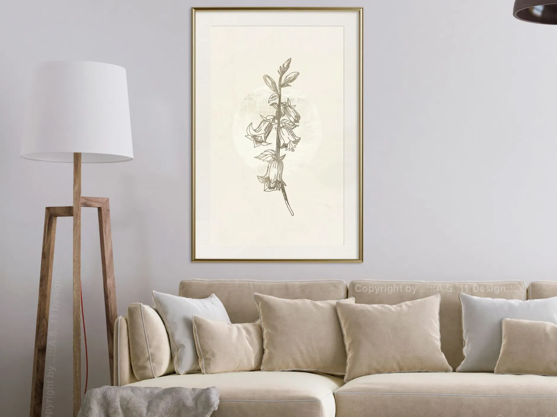 Poster 'Beige Campanula'