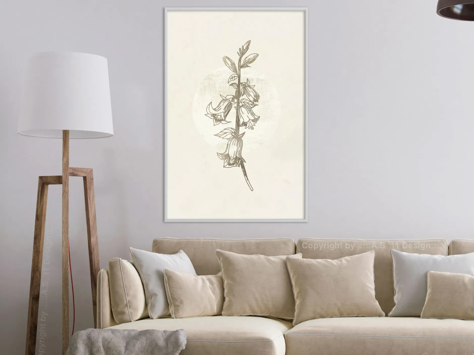 Poster 'Beige Campanula'