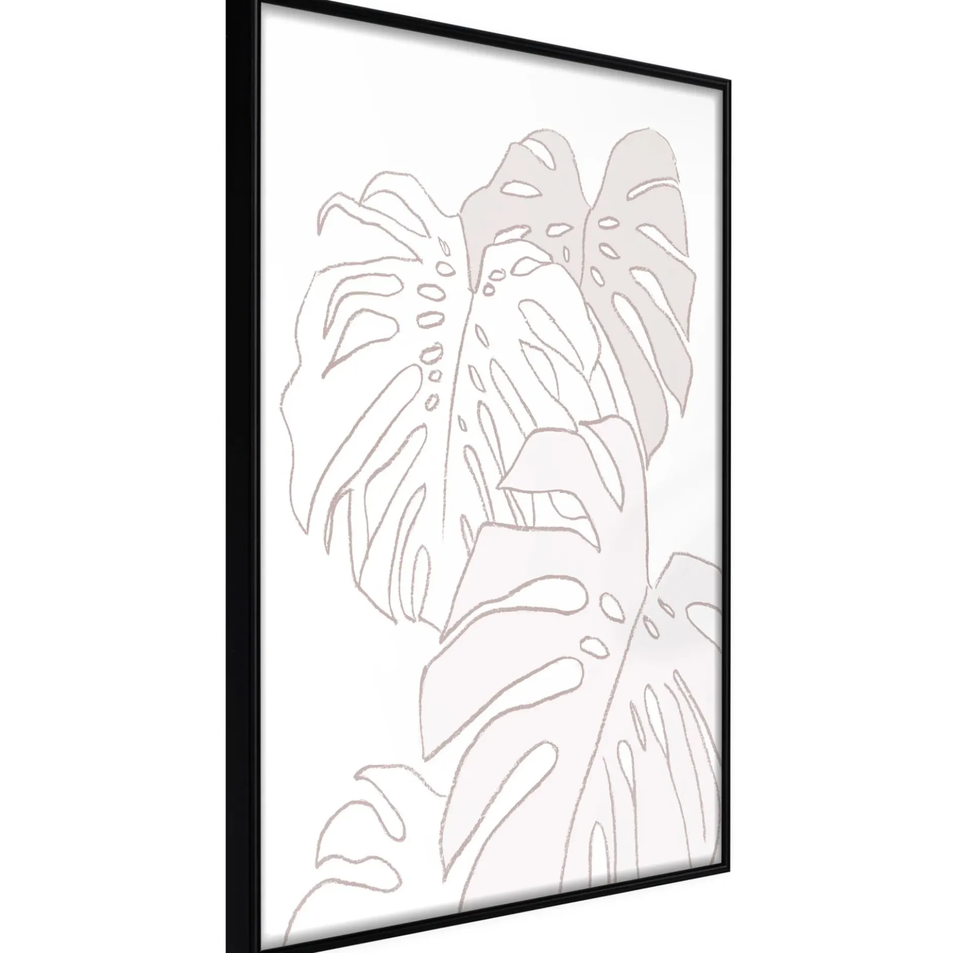 Poster 'Beige Leaves'