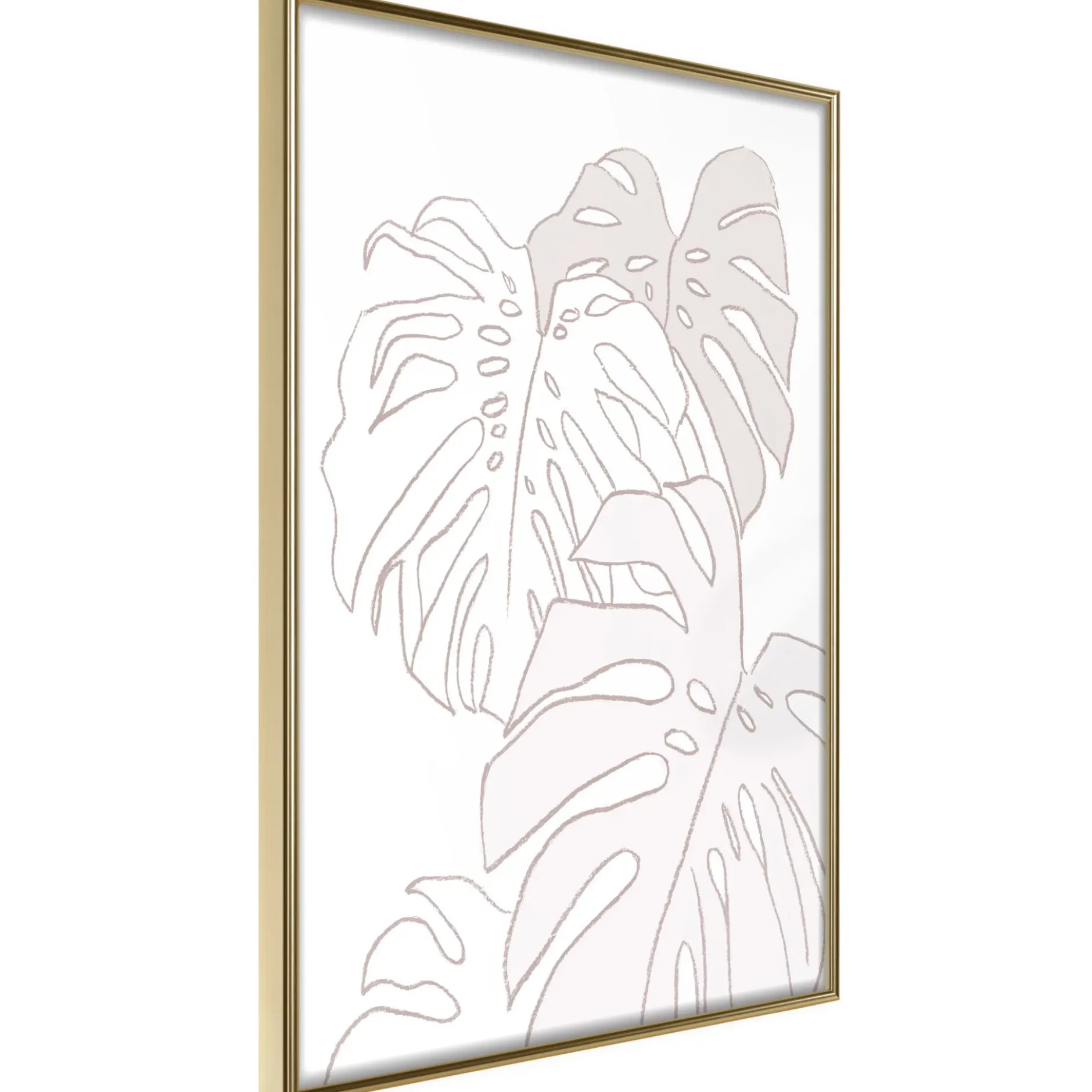 Poster 'Beige Leaves'