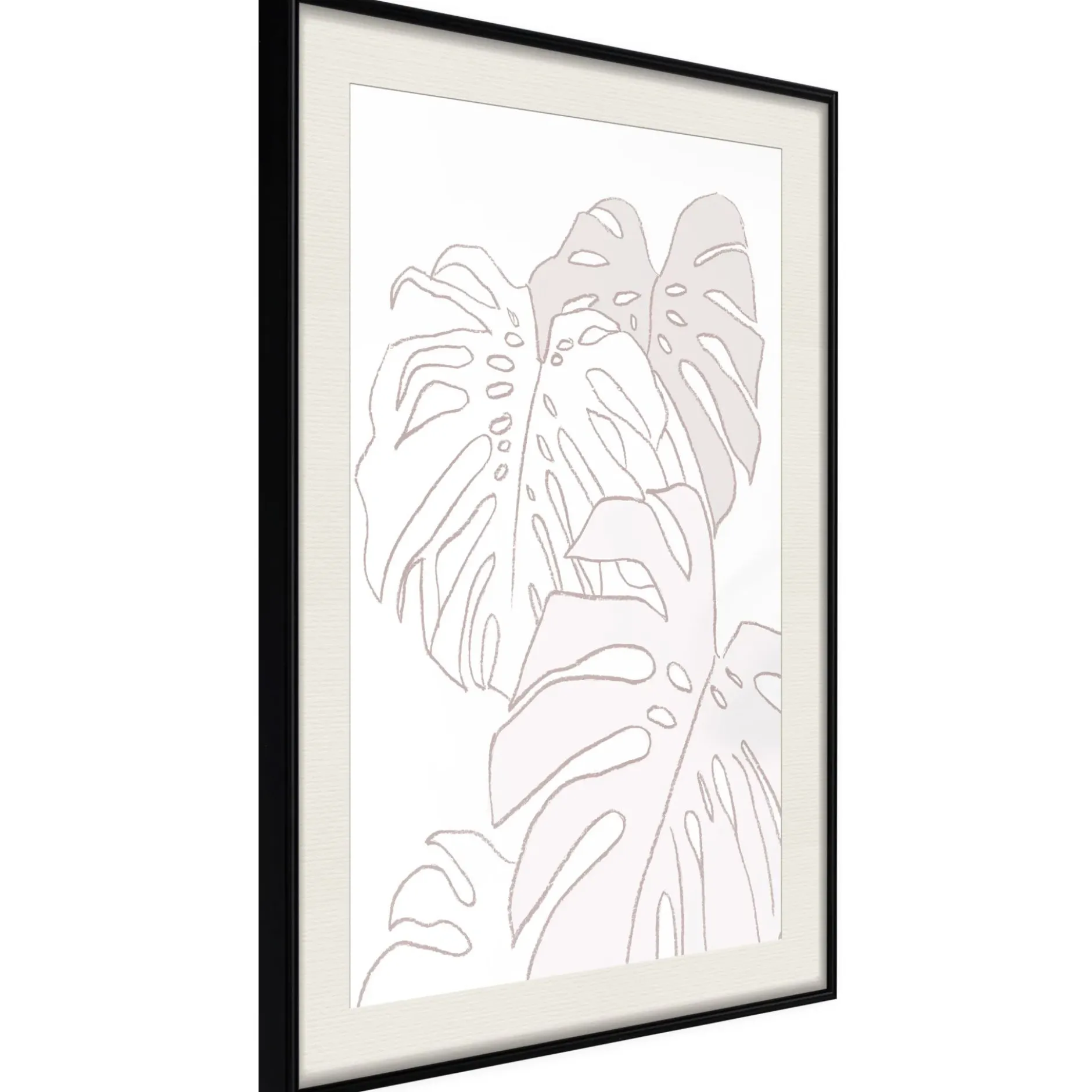 Poster 'Beige Leaves'