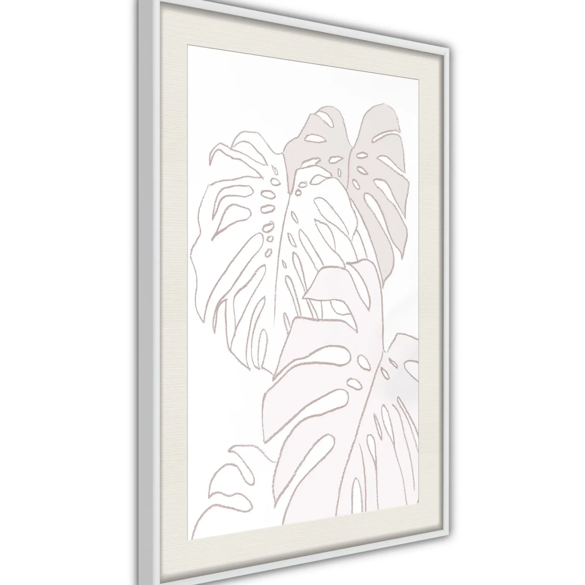 Poster 'Beige Leaves'