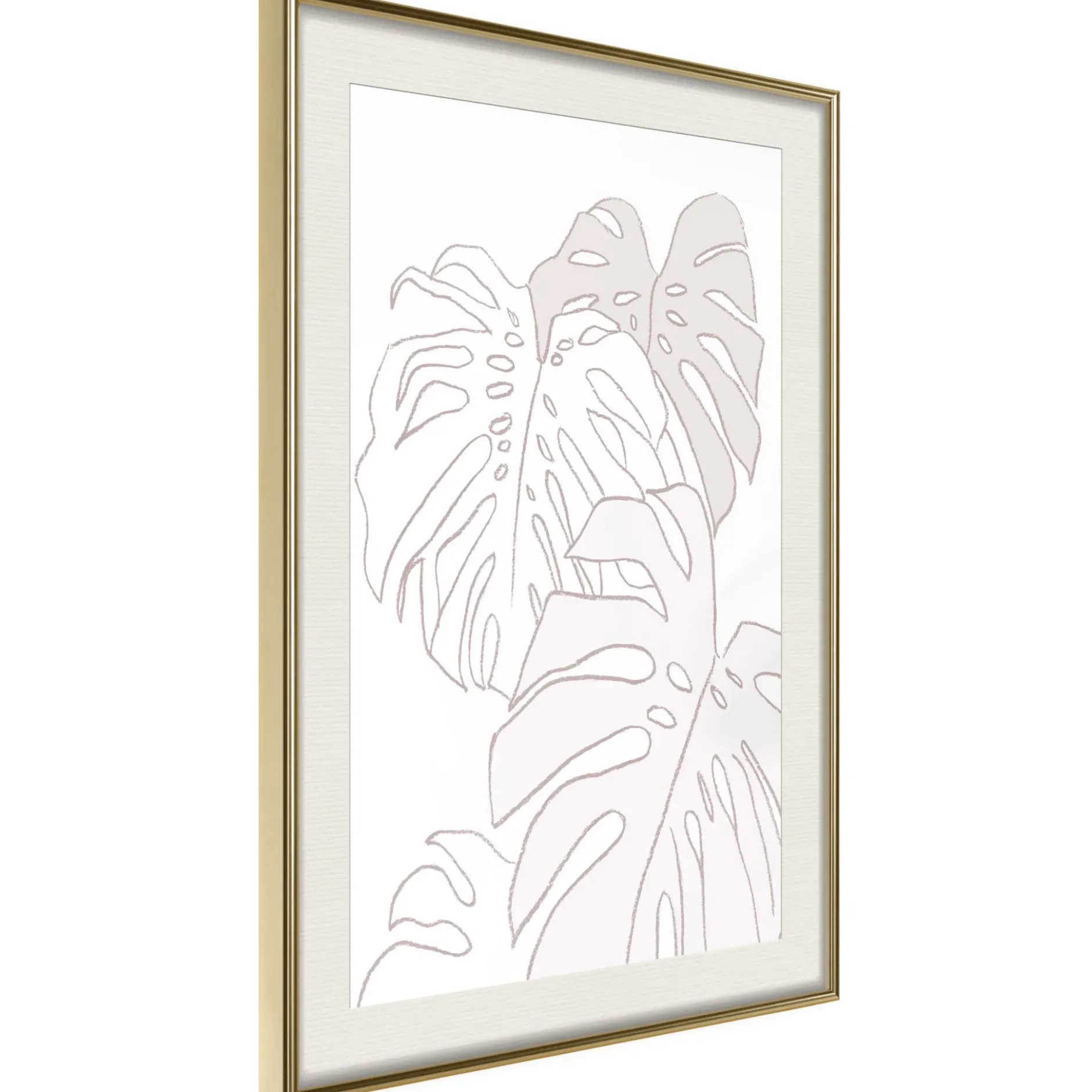 Poster 'Beige Leaves'