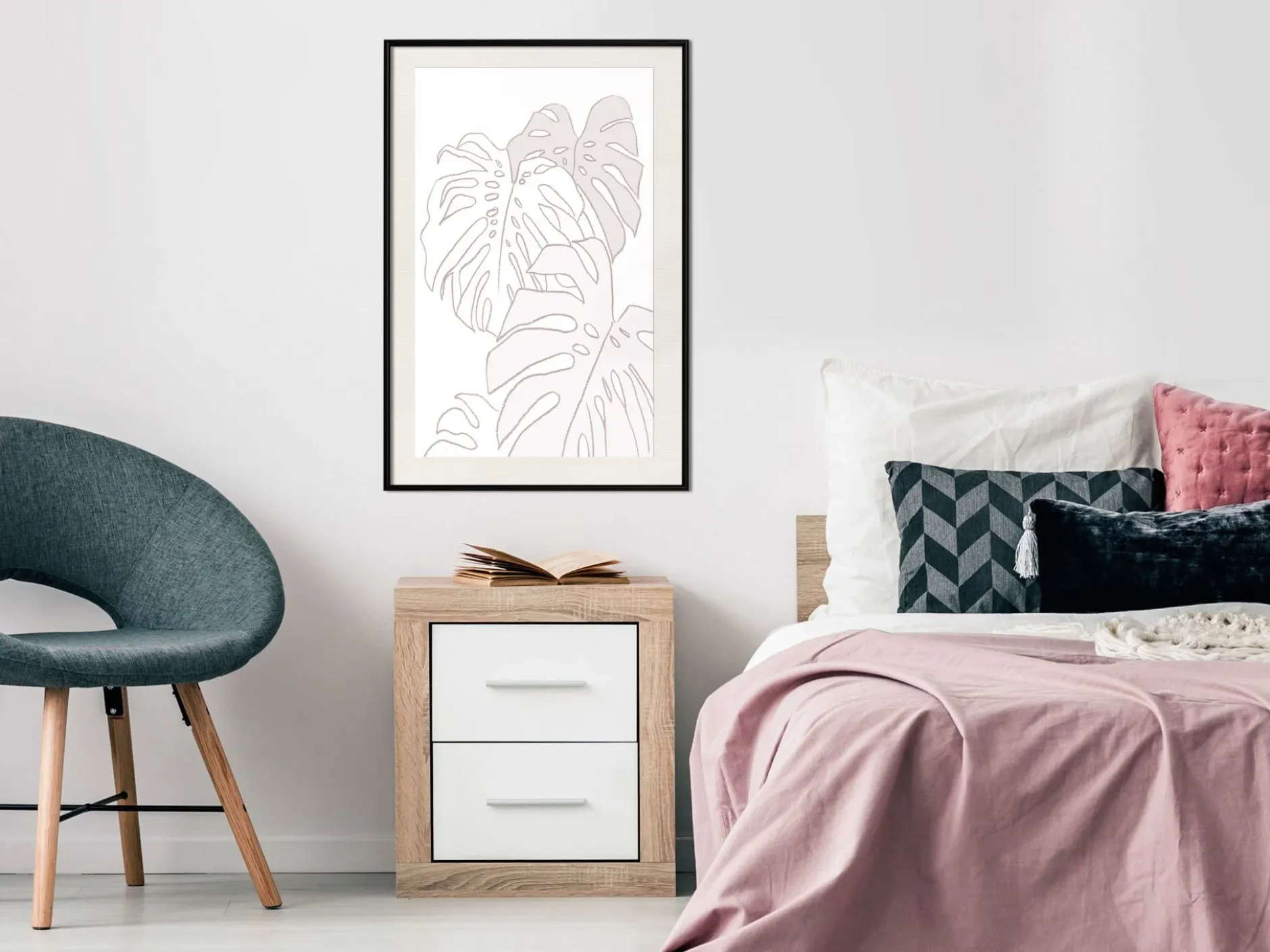 Poster 'Beige Leaves'