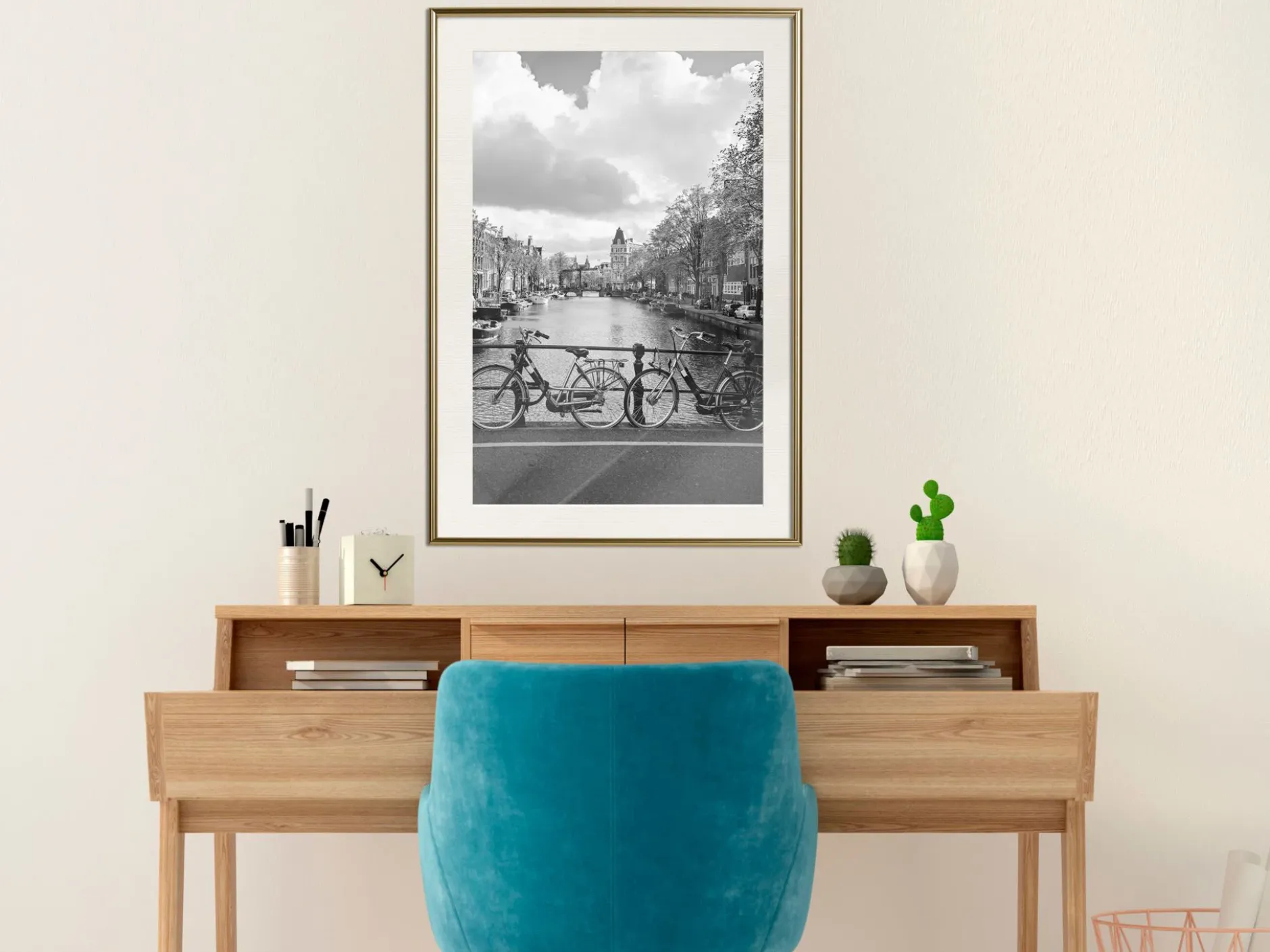 Poster 'Bicycles Against Canal'