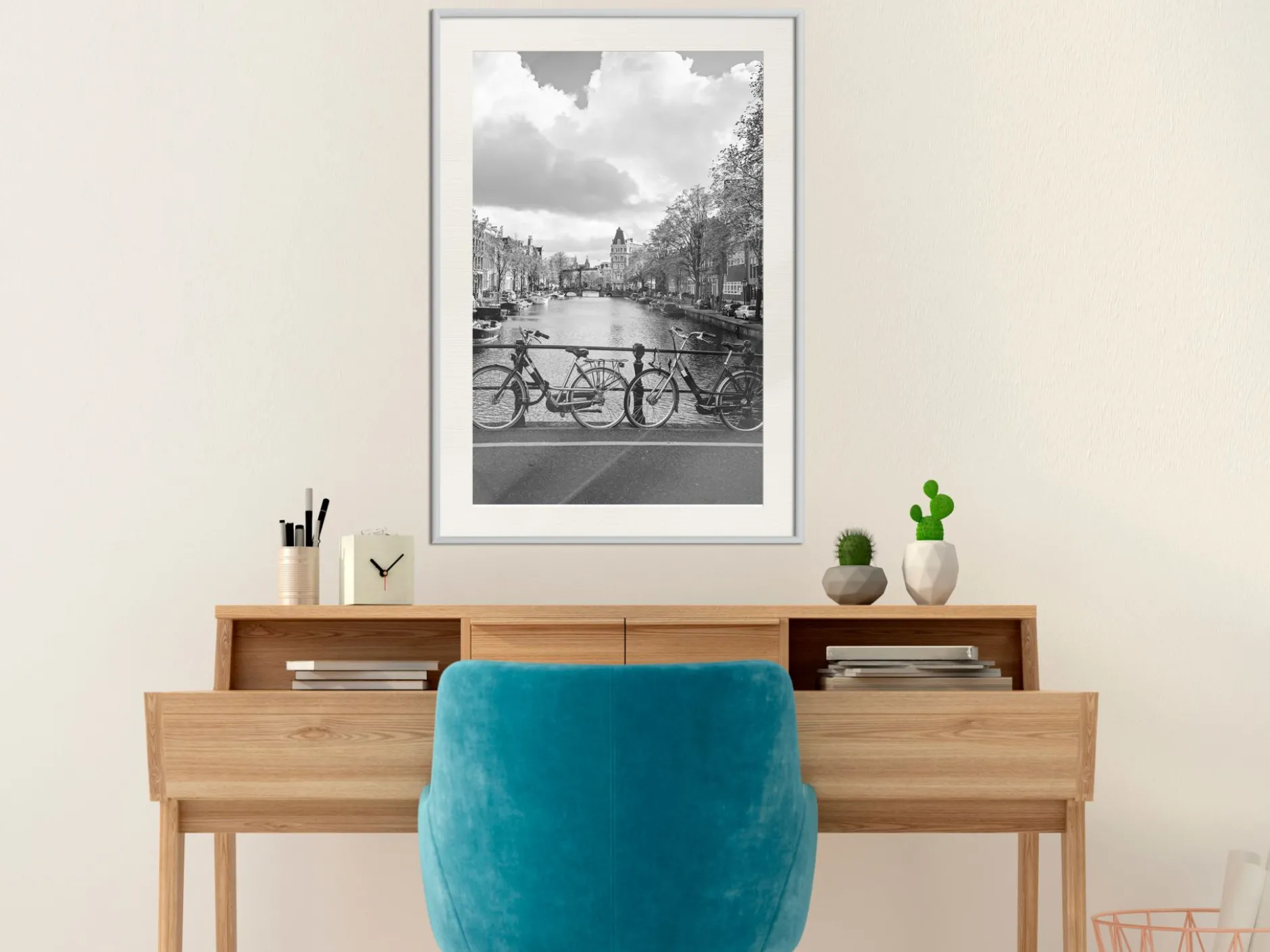 Poster 'Bicycles Against Canal'