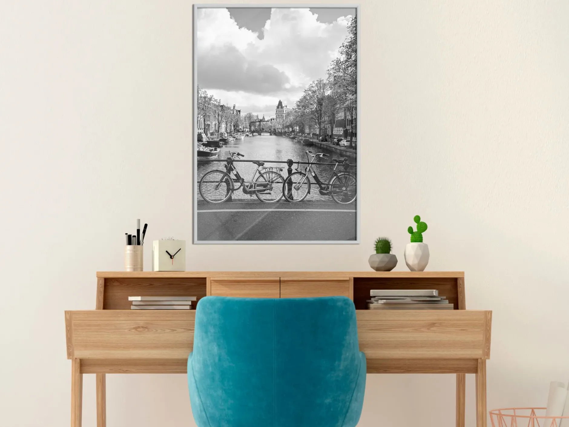 Poster 'Bicycles Against Canal'