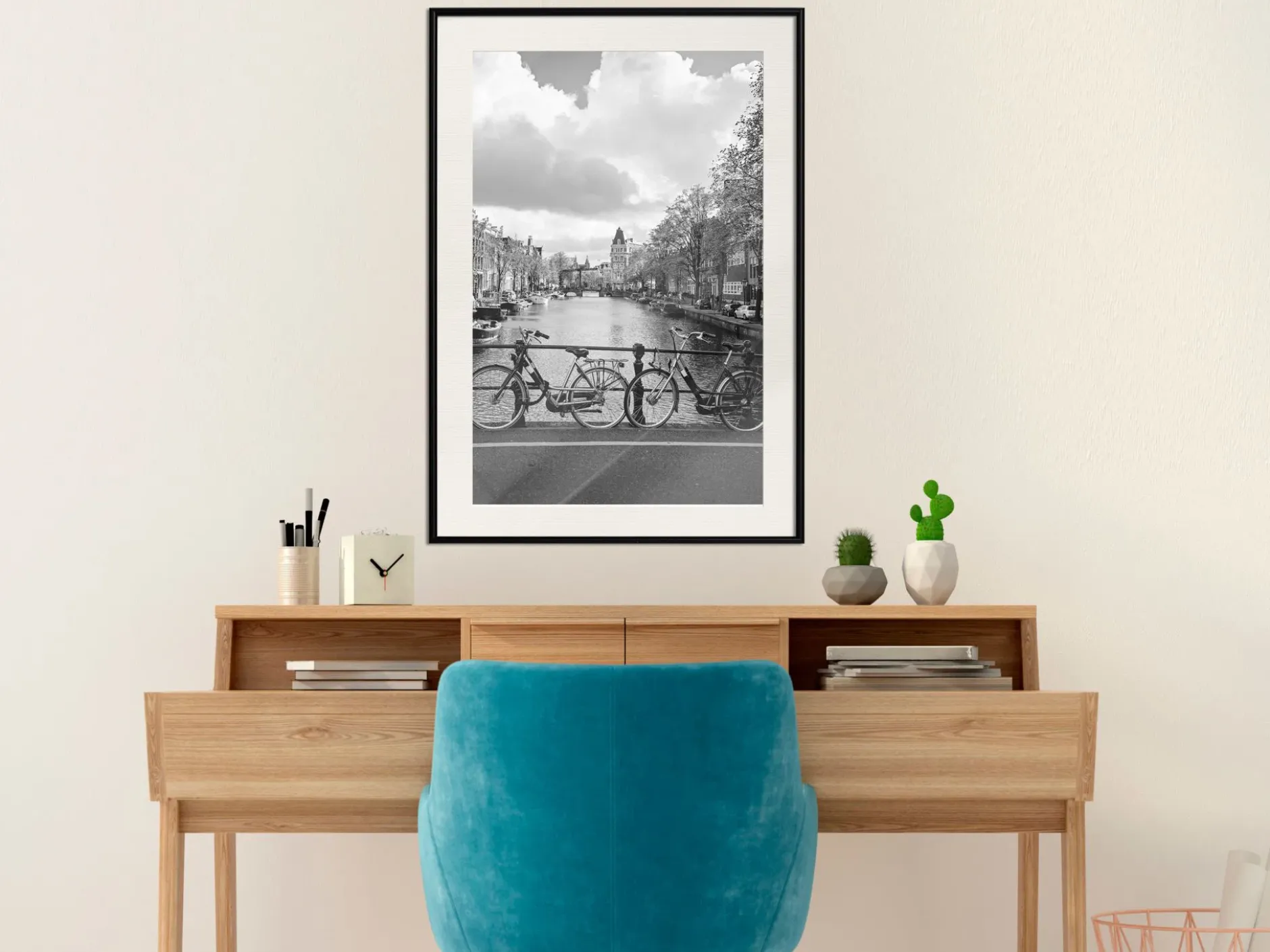 Poster 'Bicycles Against Canal'