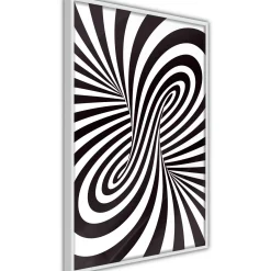 Poster 'Black and White Swirl'