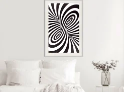 Poster 'Black and White Swirl'