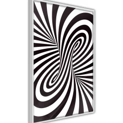 Poster 'Black and White Swirl'