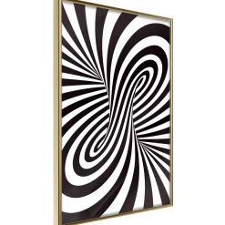 Poster 'Black and White Swirl'