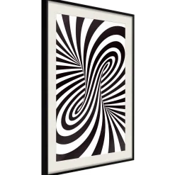 Poster 'Black and White Swirl'