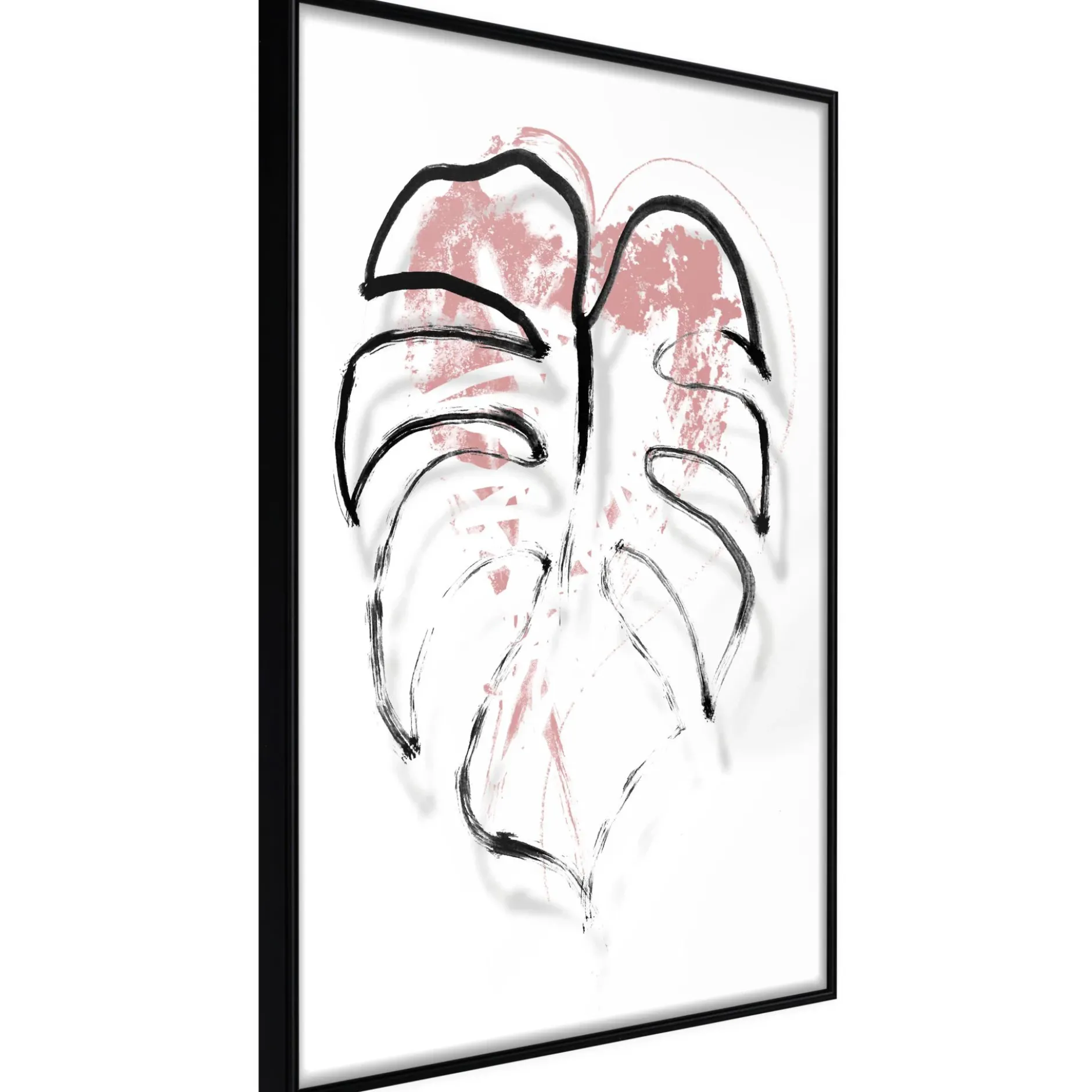 Poster 'Black Leaf Outline'