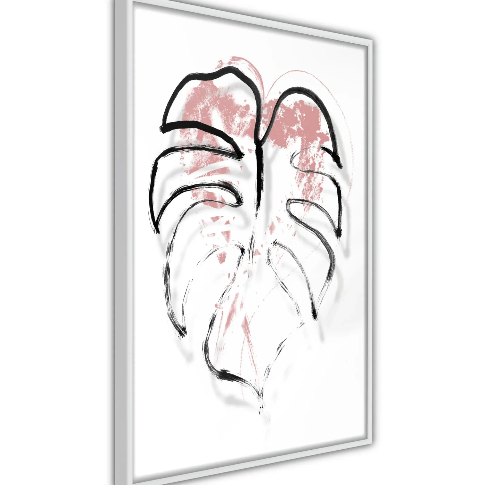 Poster 'Black Leaf Outline'