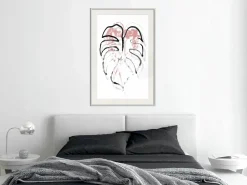 Poster 'Black Leaf Outline'