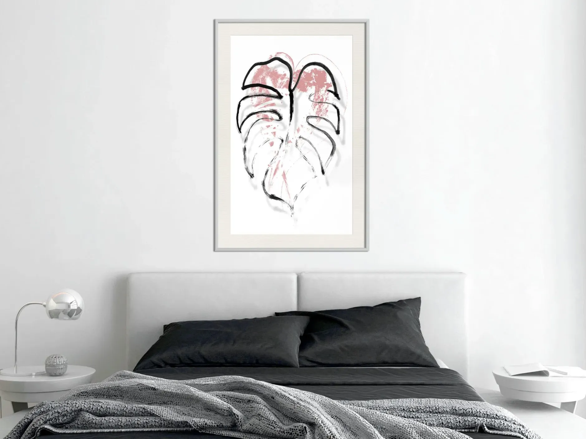 Poster 'Black Leaf Outline'