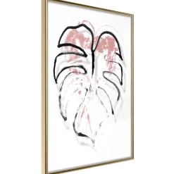Poster 'Black Leaf Outline'