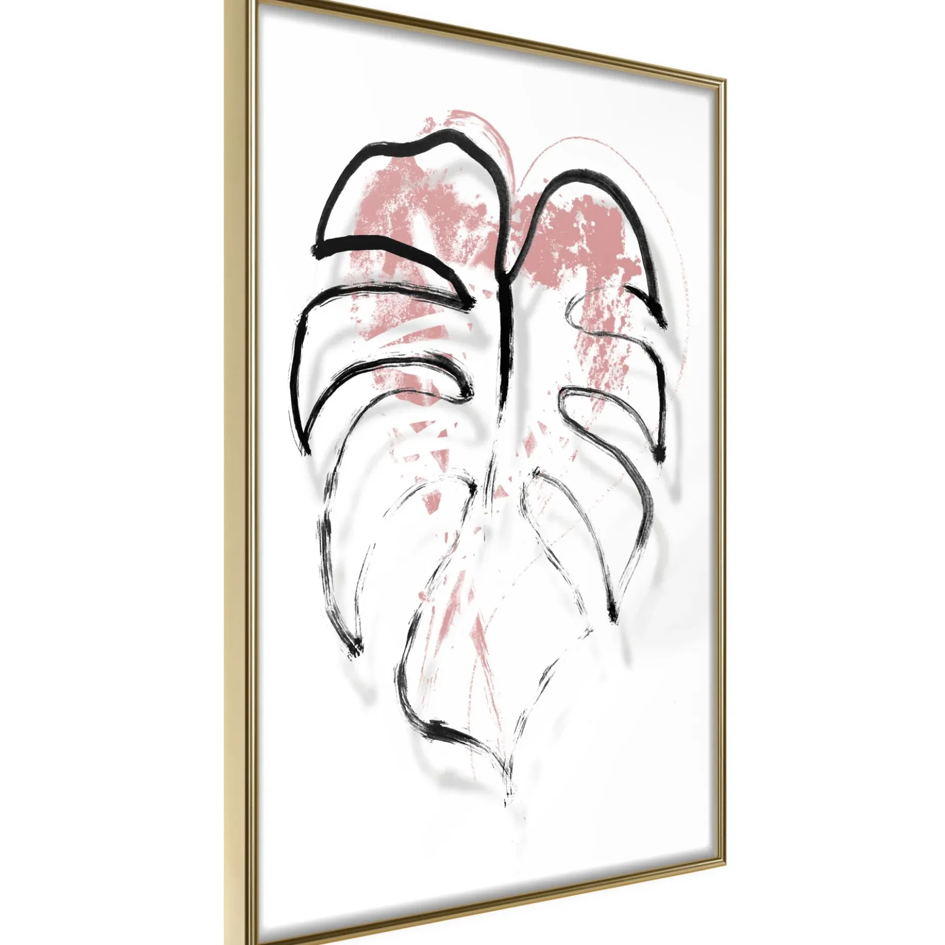 Poster 'Black Leaf Outline'