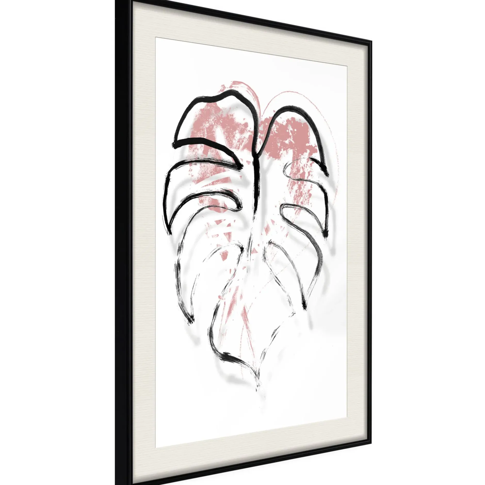 Poster 'Black Leaf Outline'