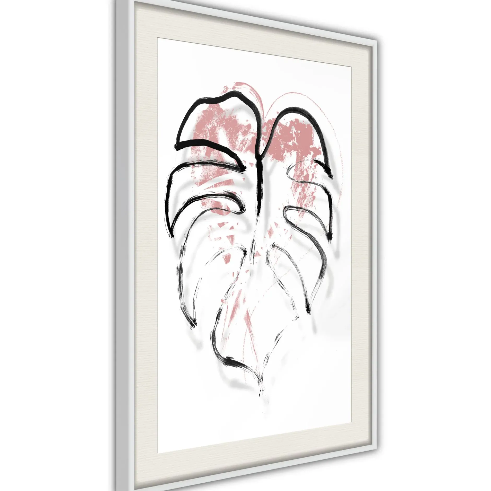 Poster 'Black Leaf Outline'