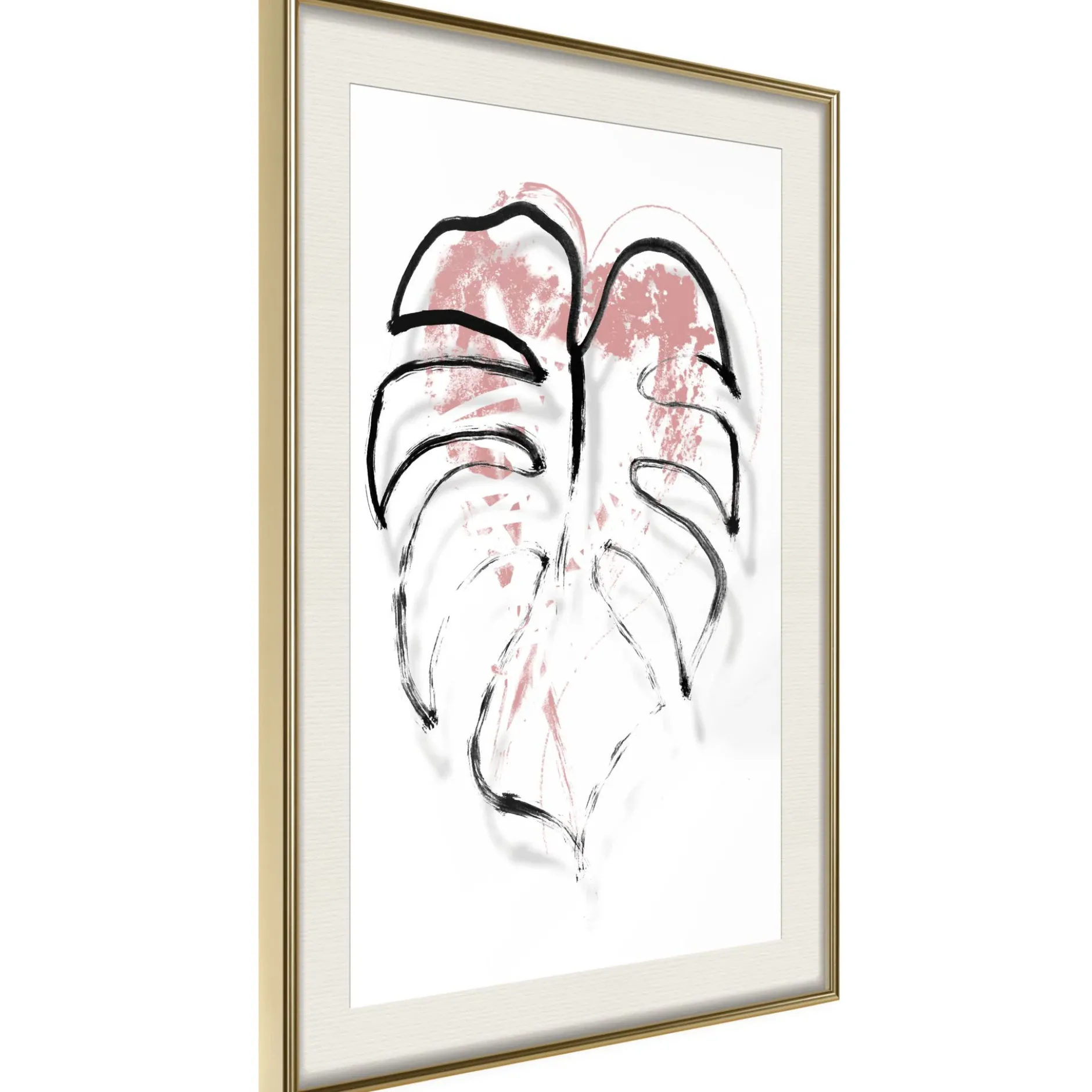 Poster 'Black Leaf Outline'