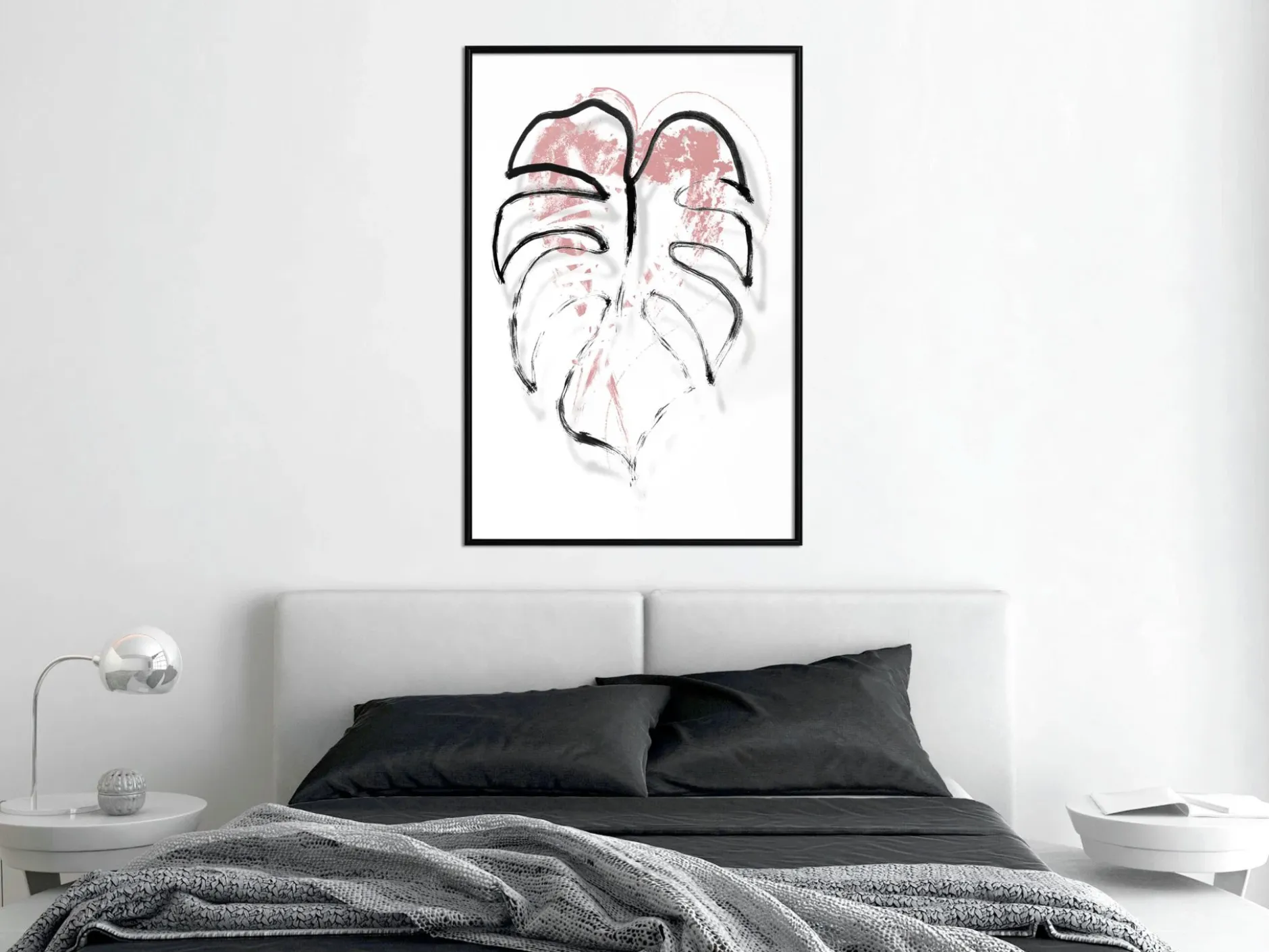 Poster 'Black Leaf Outline'