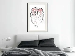 Poster 'Black Leaf Outline'