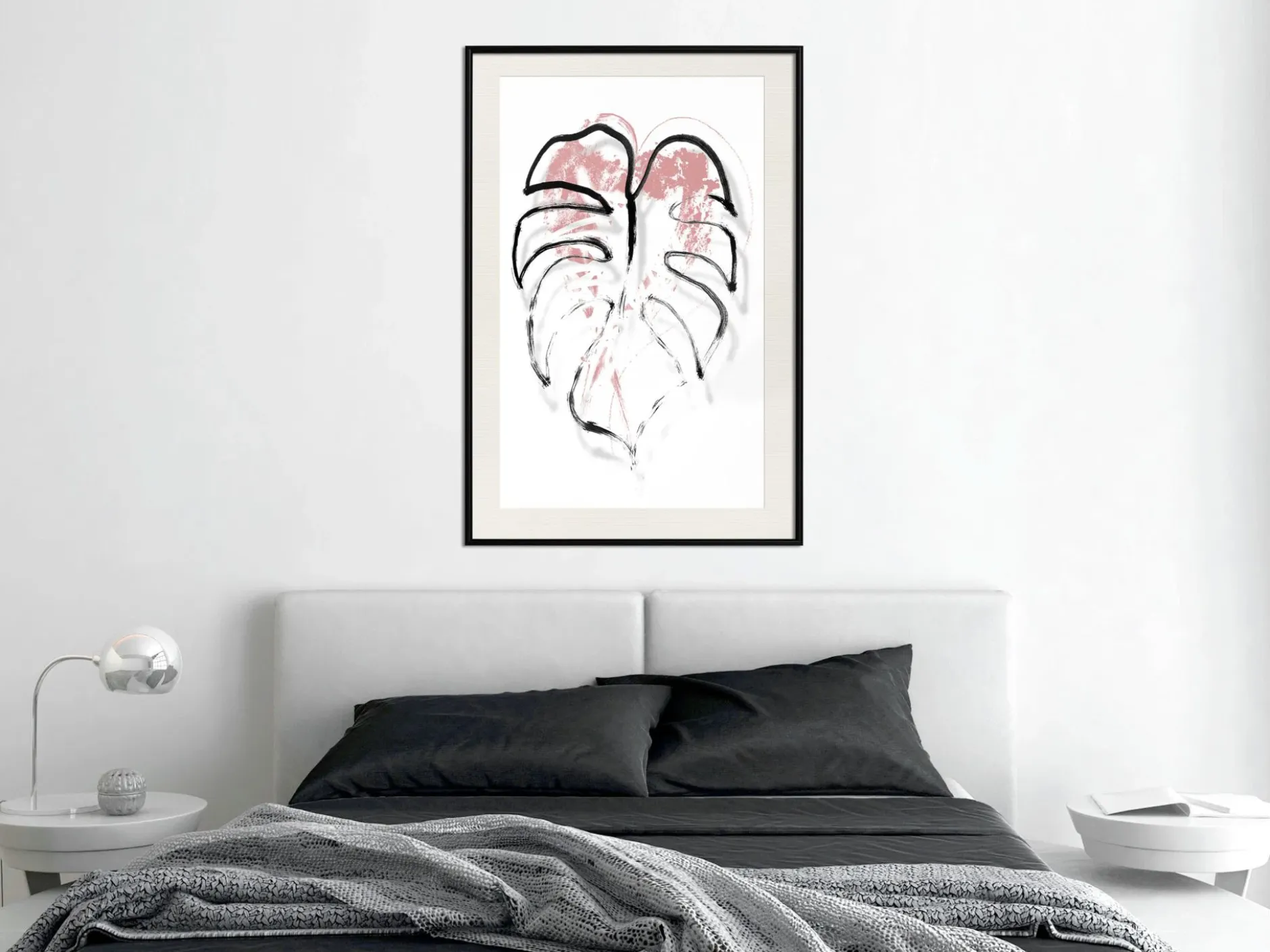 Poster 'Black Leaf Outline'