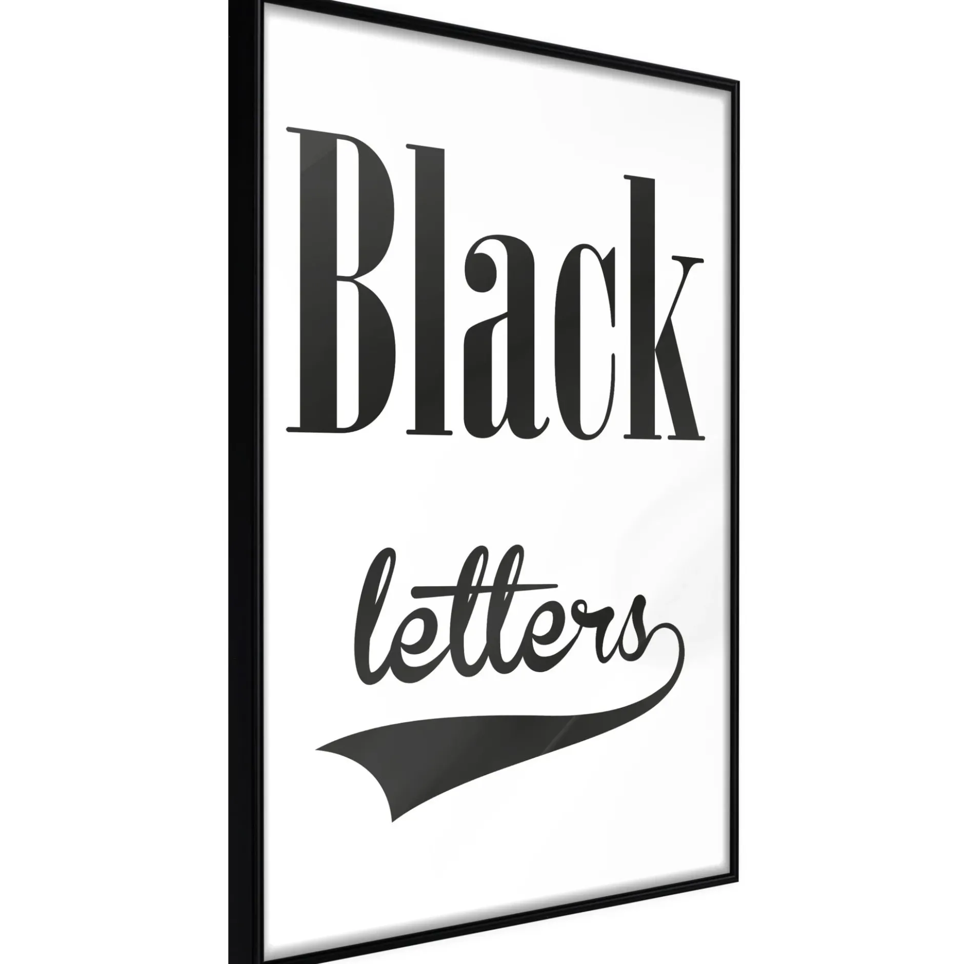 Poster 'Black Letters'