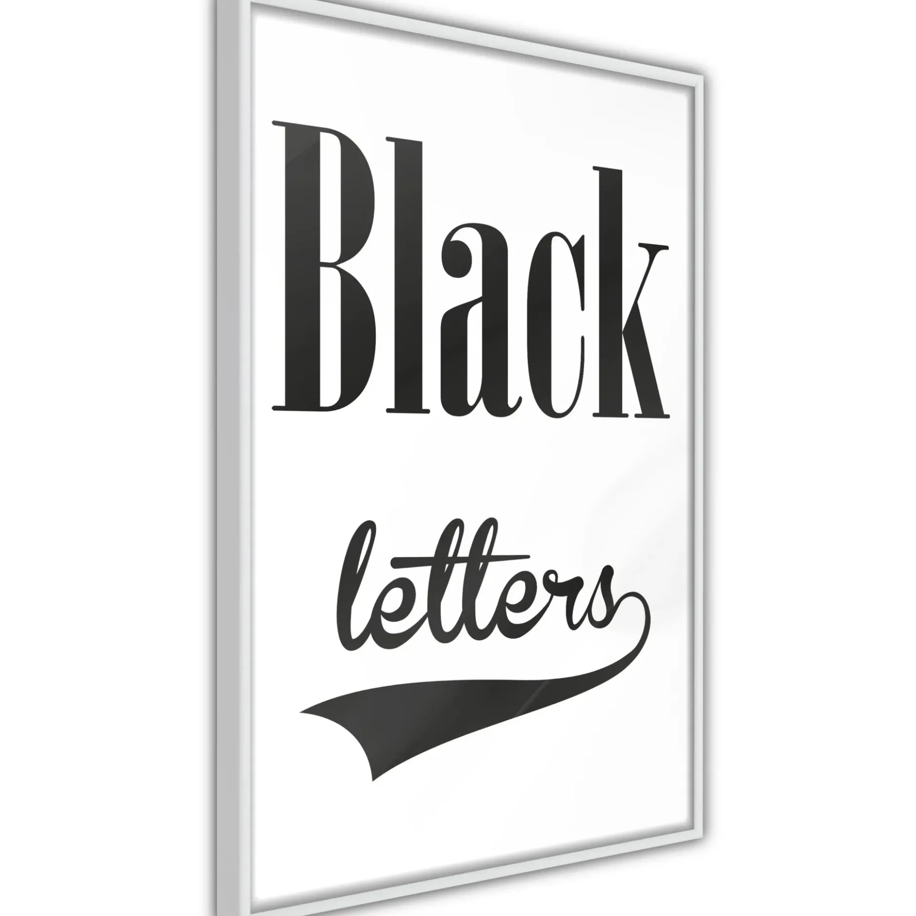 Poster 'Black Letters'