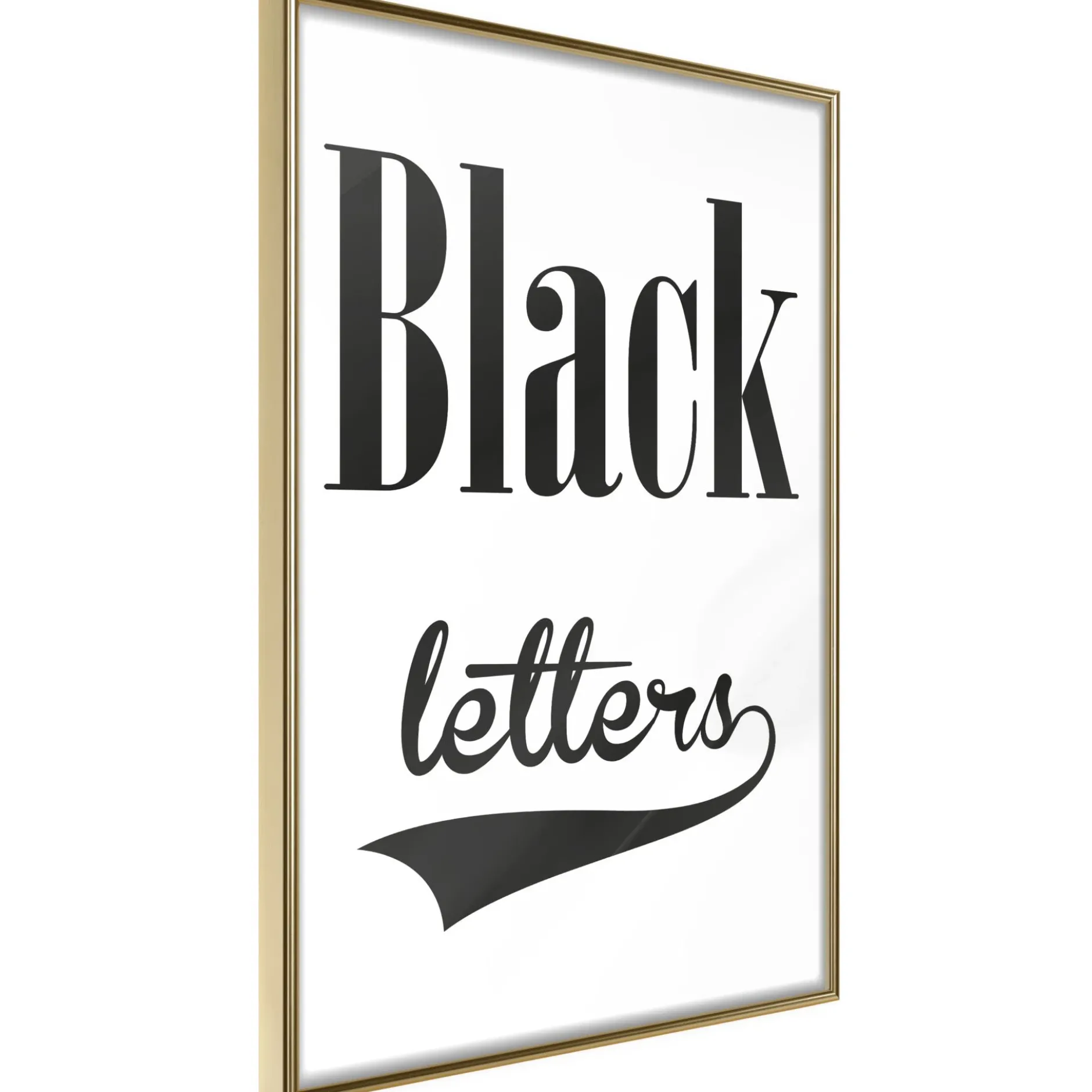 Poster 'Black Letters'
