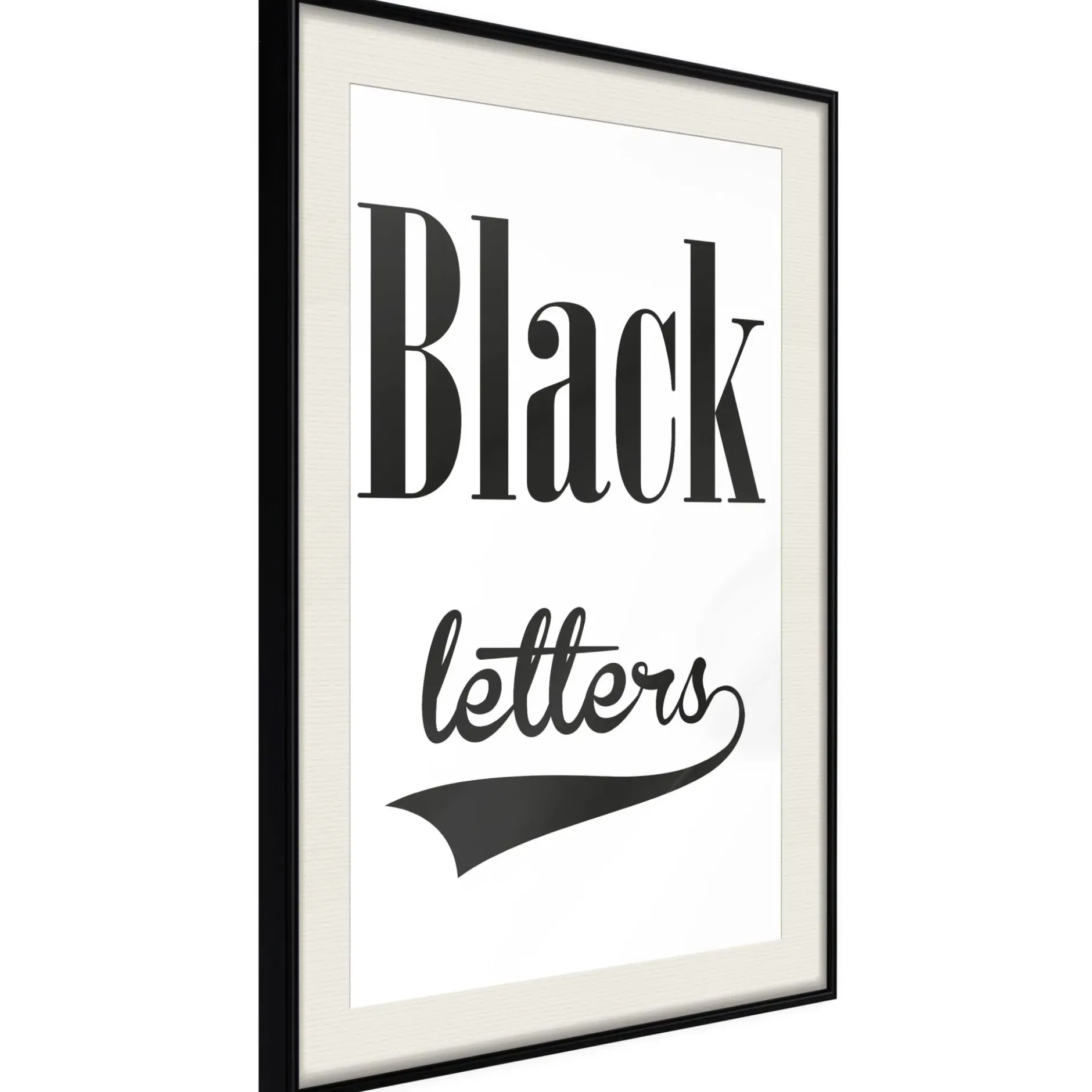 Poster 'Black Letters'