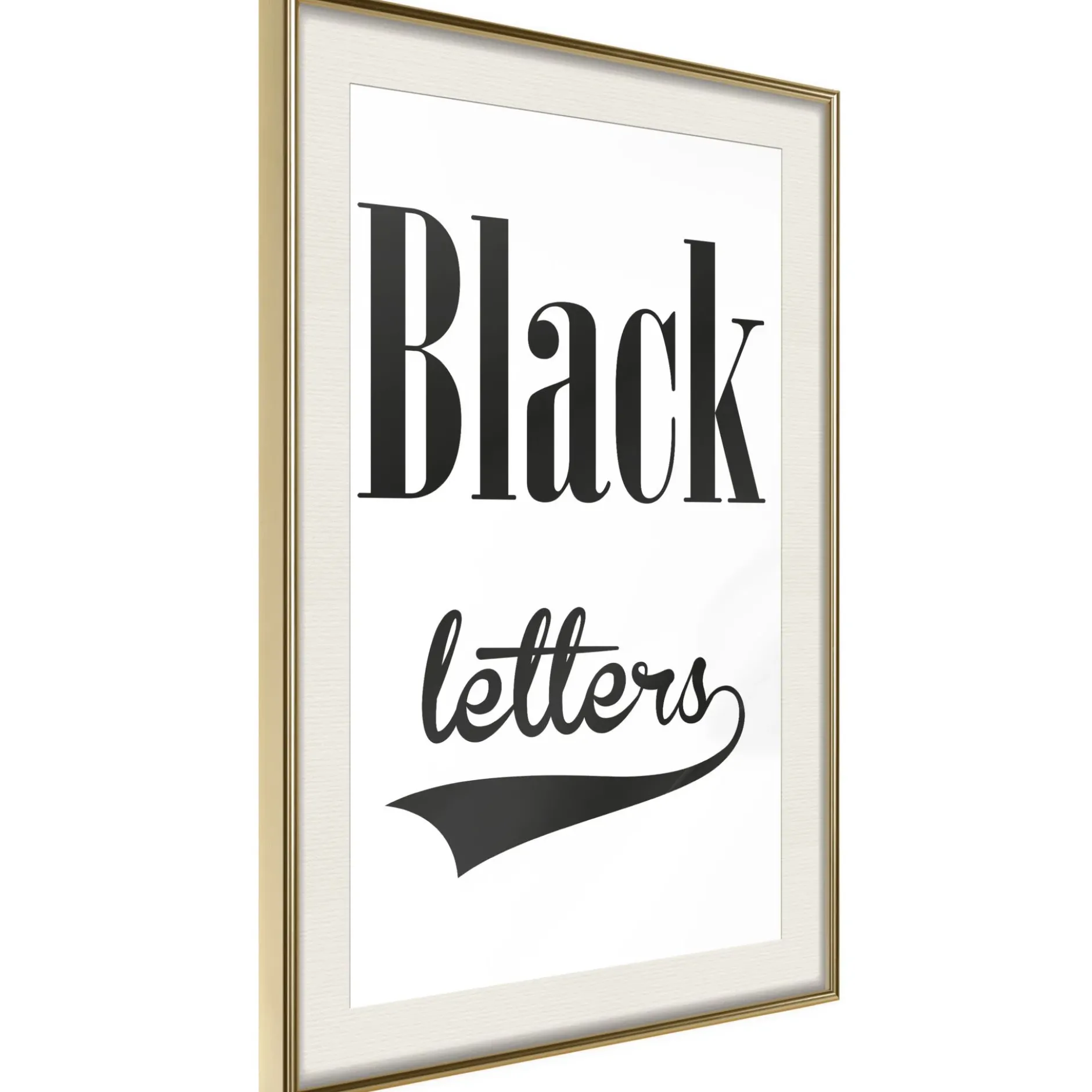Poster 'Black Letters'