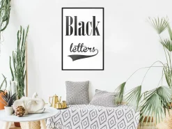 Poster 'Black Letters'
