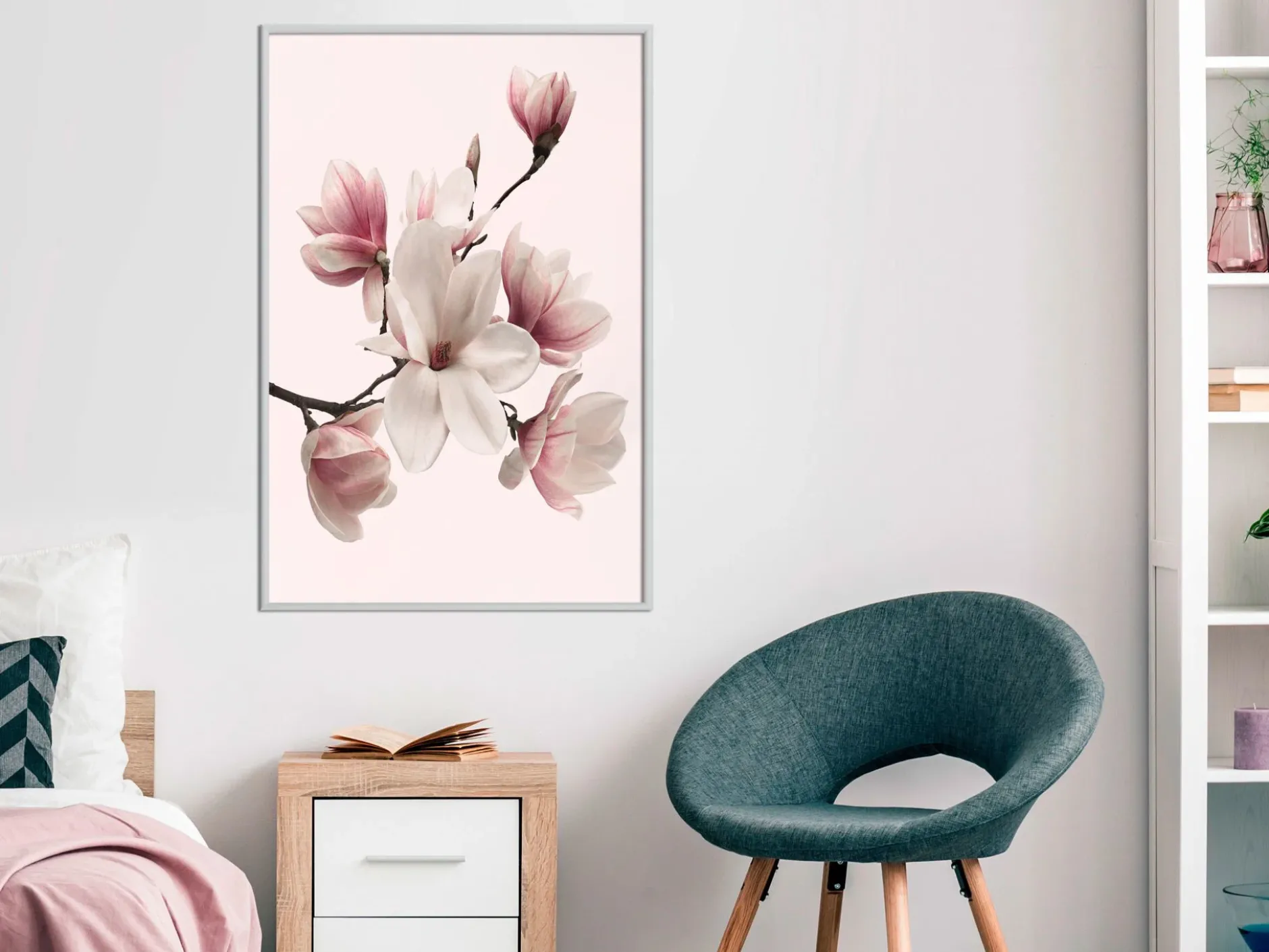 Poster 'Blooming Magnolias I'