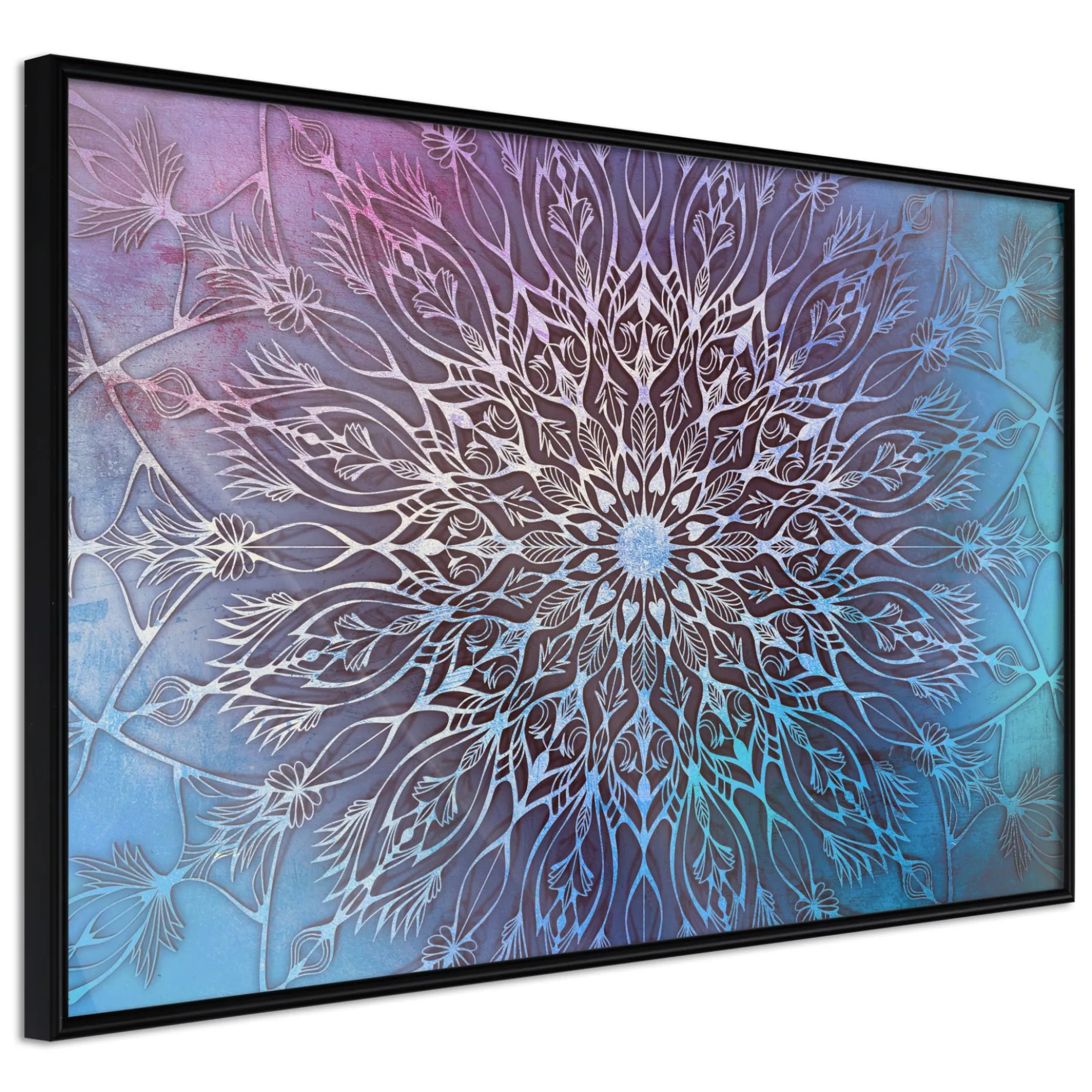 Poster 'Blue and Pink Mandala'
