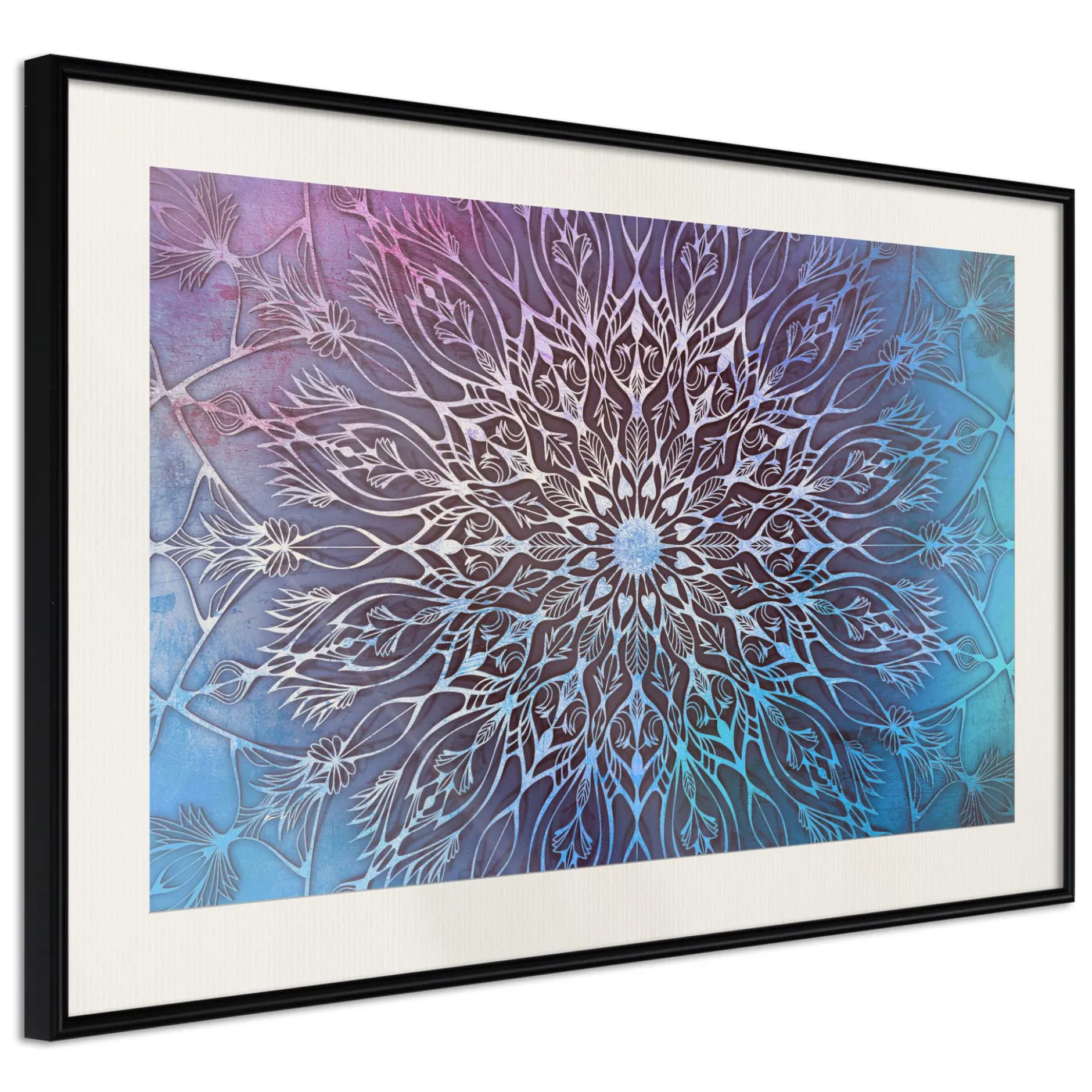 Poster 'Blue and Pink Mandala'